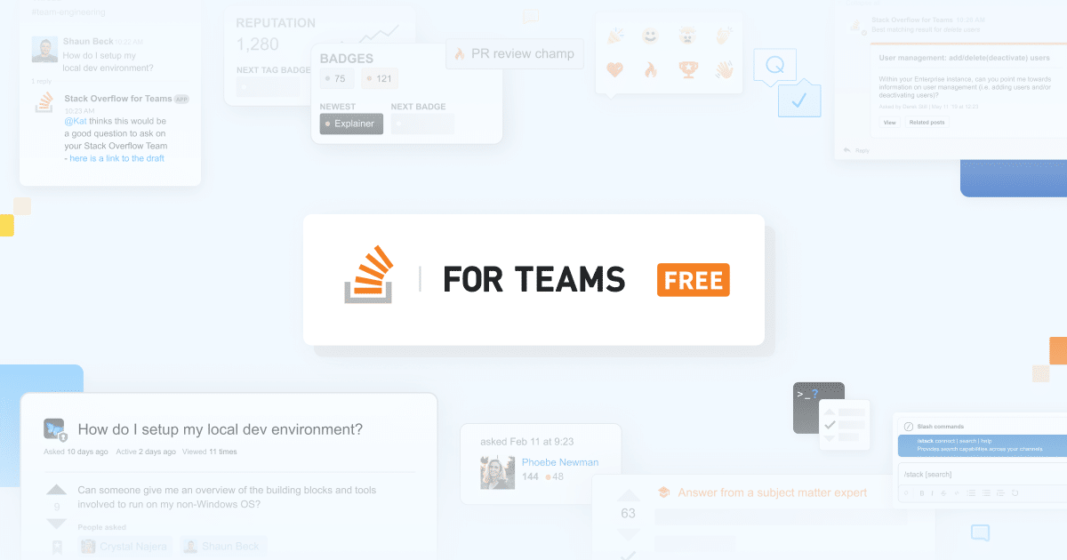 Stack Overflow for Teams is now free forever for up to 50 users