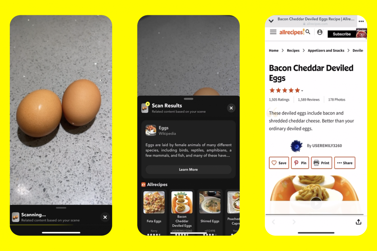 Snapchat Adds New ‘Food Scan’ Capacity to Provide Recipe Matches for Food Items