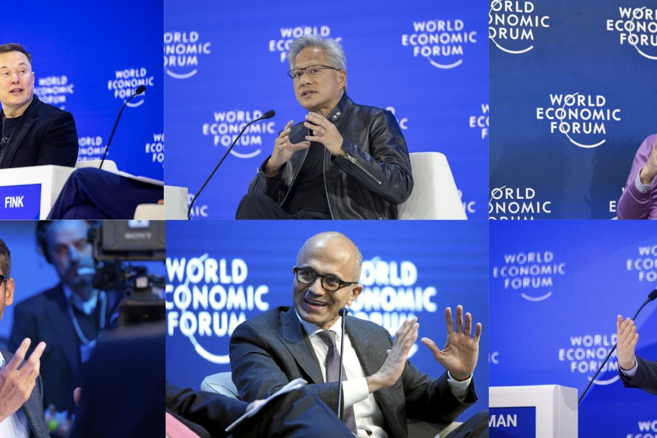 At Davos, Tech CEOs Turn AI Into a Competitive and Political Battleground