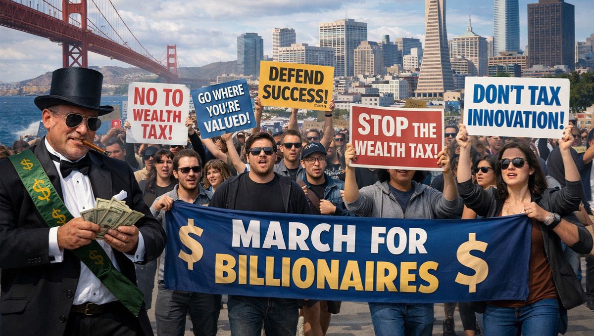 March for Billionaires’ Held in San Francisco to Protest Proposed Wealth Tax